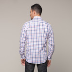 Checkered Button Down Shirt // Blue/White (L)