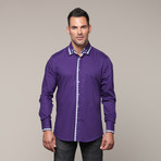 Solid Button Down Shirt // Purple (2XL)