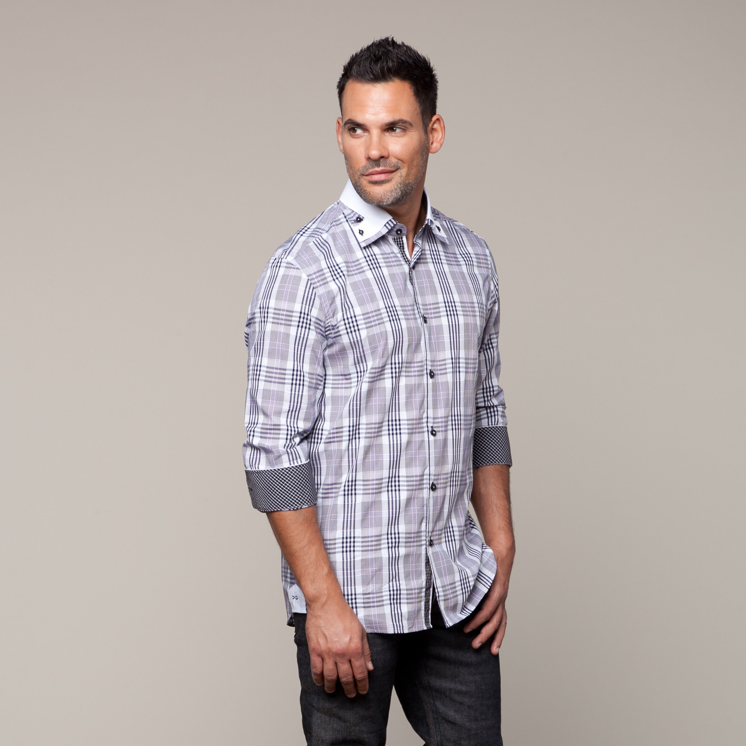 Checkered Button Down Shirt // Black/White (S) - Dolce Guava - Touch of ...