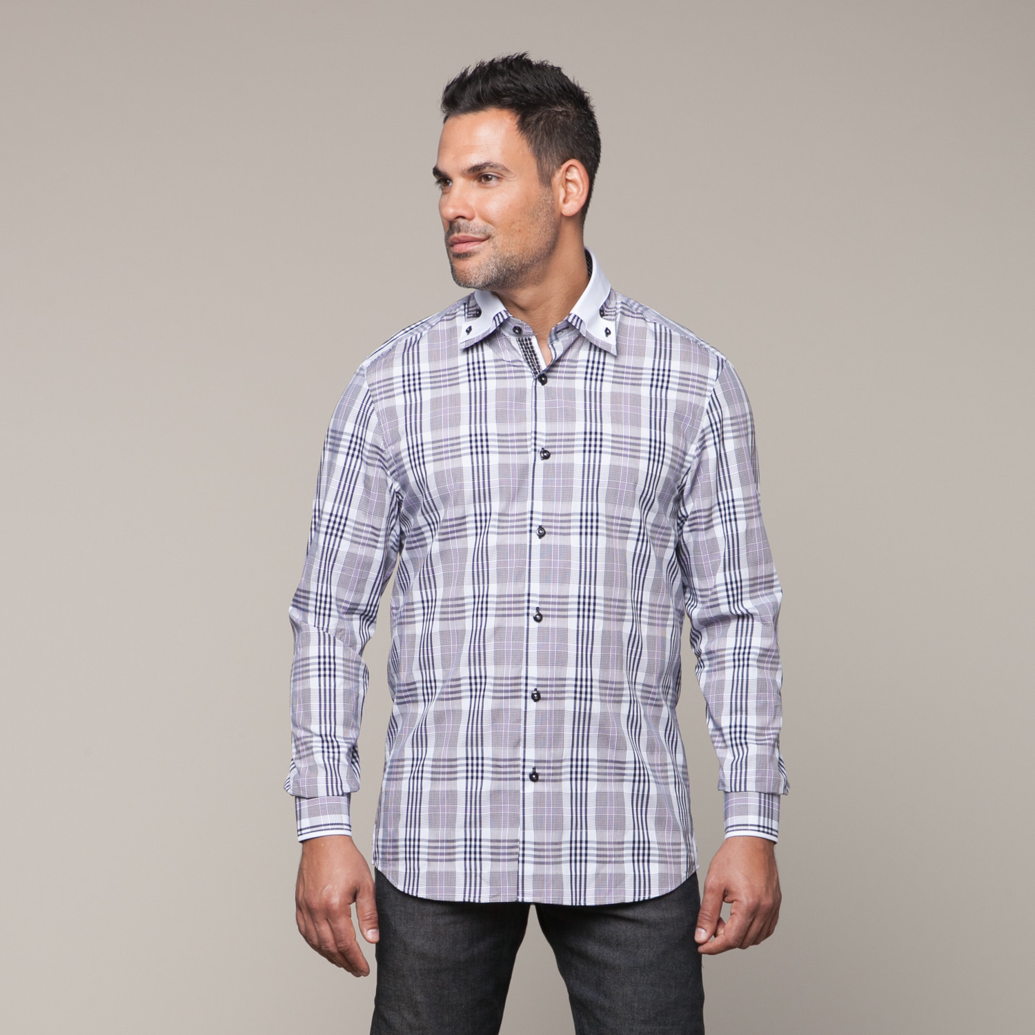 Checkered Button Down Shirt // Black/White (S) - Dolce Guava - Touch of ...