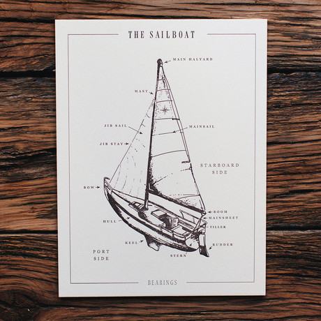 The Sailboat // Letterpress
