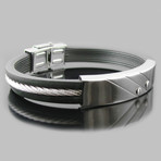 Brushed & Polished Bangle