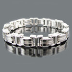 Triple Stripe Thick Link Bracelet