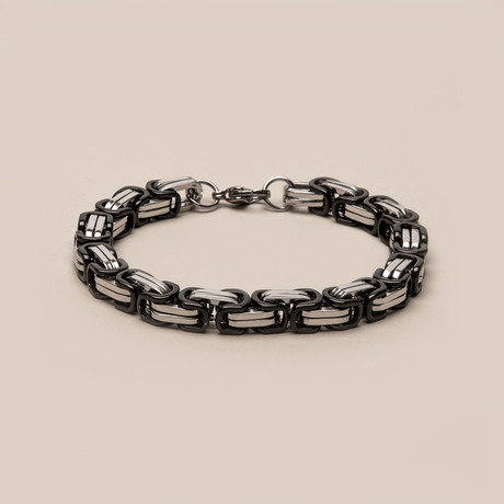 Black Ion Plated Byzantine Bracelet