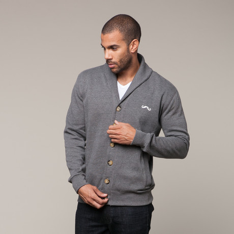 Spenglish // Cardigan Moustachio // Charcoal (S)
