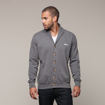 Spenglish // Cardigan Moustachio // Charcoal (S)