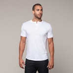 Pima Cotton Henley // White (L)