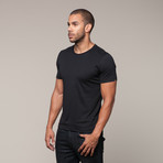 Pima Cotton Crew Tee // Black (S)