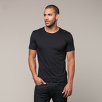 Pima Cotton Crew Tee // Black (XL)