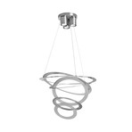 Tieredring Pendant // Satin Chrome (3 Lights)