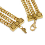 Triple Strand Gold Necklace // 18"