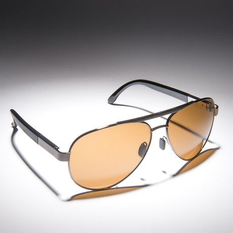 Spite Gunmetal Sunglasses // Amber Lens