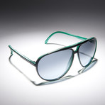 Smooth Sunglasses // Black + Green Ash Lens