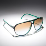 Smooth Sunglasses // Green + Brown Fade Lens