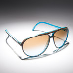 Smooth Sunglasses // Brown + Blue Fade Lens