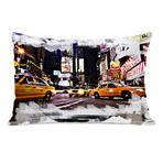 Times Square Cabs Pillow (18" x 18")