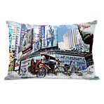 Times Square Bike Pillow (18" x 18")
