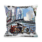 Times Square Bike Pillow (18" x 18")