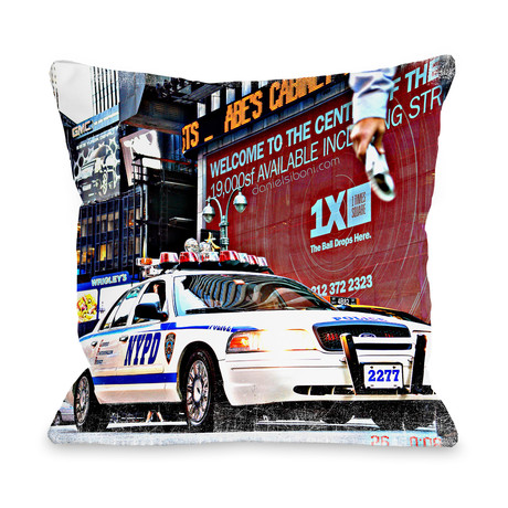 NYPD Times Square Pillow (18" x 18")