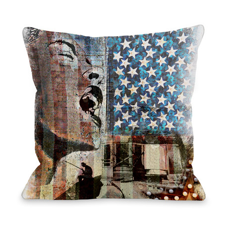 Flag and Singer Pillow