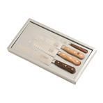 Jean Dubost Mixed Wooden Kitchen Knives // Set of 4