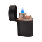 Black Label Tornado Flame Table Lighter (Black Matte & Copper)