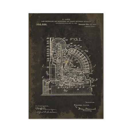 Janik Cash Register Patent (Print)