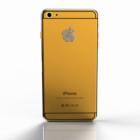 Lux iPhone 6 Plus Yellow Gold Diamond Logo // AT&T or T-Mobile (White)