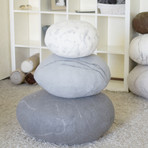 Floor Cushions // Set of 3 (White, Light Grey, Dark Grey)