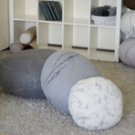 Floor Cushions // Set of 3 (White, Light Grey, Dark Grey)