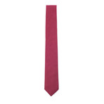 Maroon Solid Linen Tie