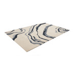 Hudson Collection // Watermark // Ivory/Blue (5'3" x 7'7")