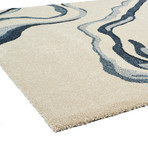 Hudson Collection // Watermark // Ivory/Blue (5'3" x 7'7")