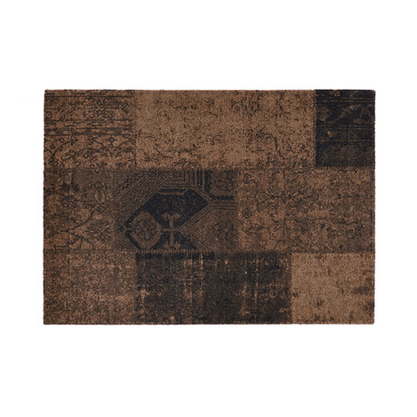 Hudson Collection // Patchwork // Brown Leather (5'3" x 7'7")