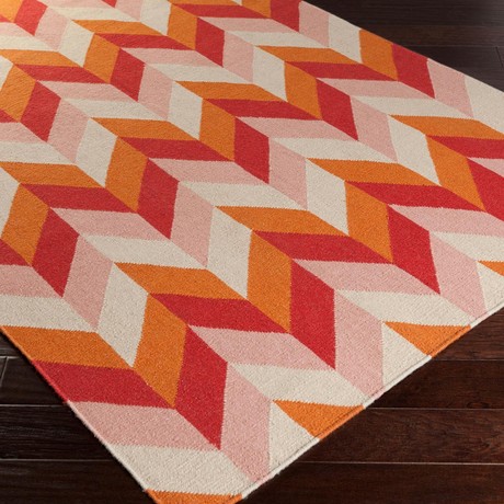 Talitha // Beige + Burnt Orange + Cherry + Salmon (2'L x  3'W)