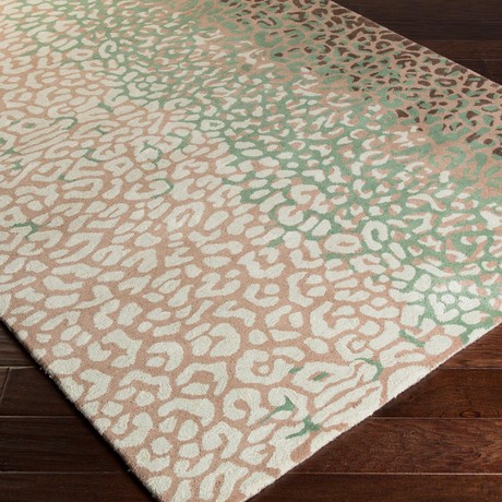 Bali // Taupe + Sea Foam + Forest + Chocolate (2'L x  3'W)