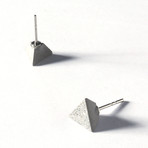 Concrete Ear Studs // Tetrahedron