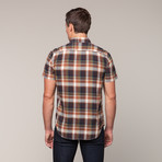 Casual Flap Short Sleeve // Brown Plaid (S)