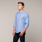 Linen Slim Classic Oxford // Blue (L)