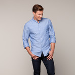 Linen Slim Classic Oxford // Blue (L)