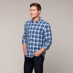 Regular French Seam Long Sleeve // Indigo Plaid (XL)