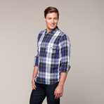 Casual Flap Long Sleeve // White Plaid (L)