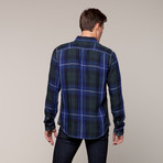 Casual Flap Long Sleeve // Navy Plaid (XL)