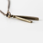 Straight Razor Necklace // Silver