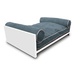 Bamboo White Daybed (Berry Blue)