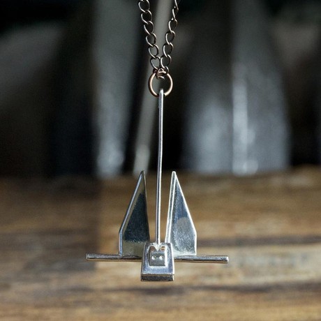 Anchor Necklace // Danforth (Silver)