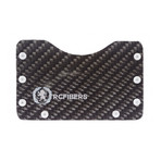 D16 Twill Carbon Fiber Wallet (Blue Bolts)