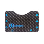 D16 Twill Carbon Fiber Wallet (Blue Bolts)