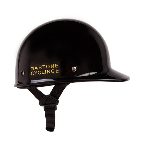 Bicycle Helmet With Adjustable Strap // Brand Stickers (Black Glossy)