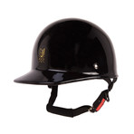 Bicycle Helmet With Adjustable Strap // Brand Stickers (Black Glossy)